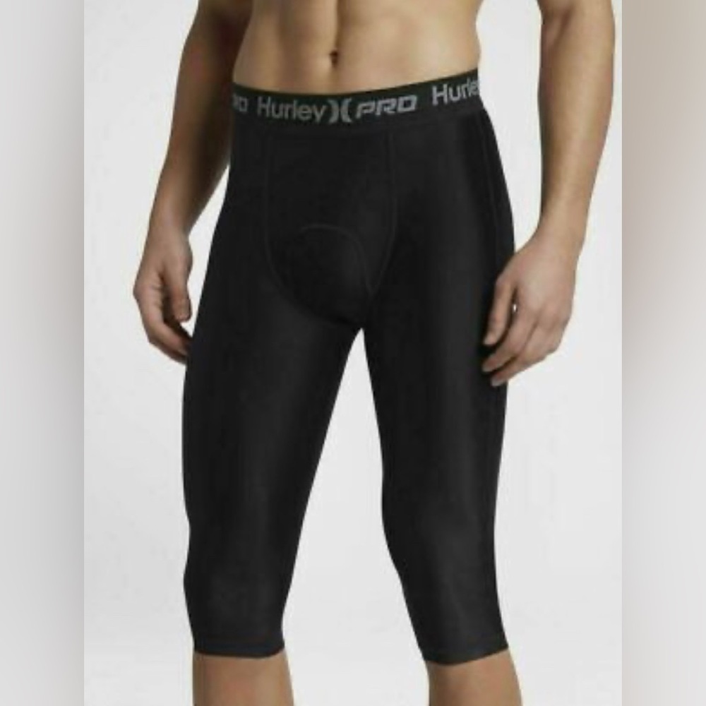 NEW Hurley Pro 23” Compression Surf Tights Shorts Black 50+ UPF JJF